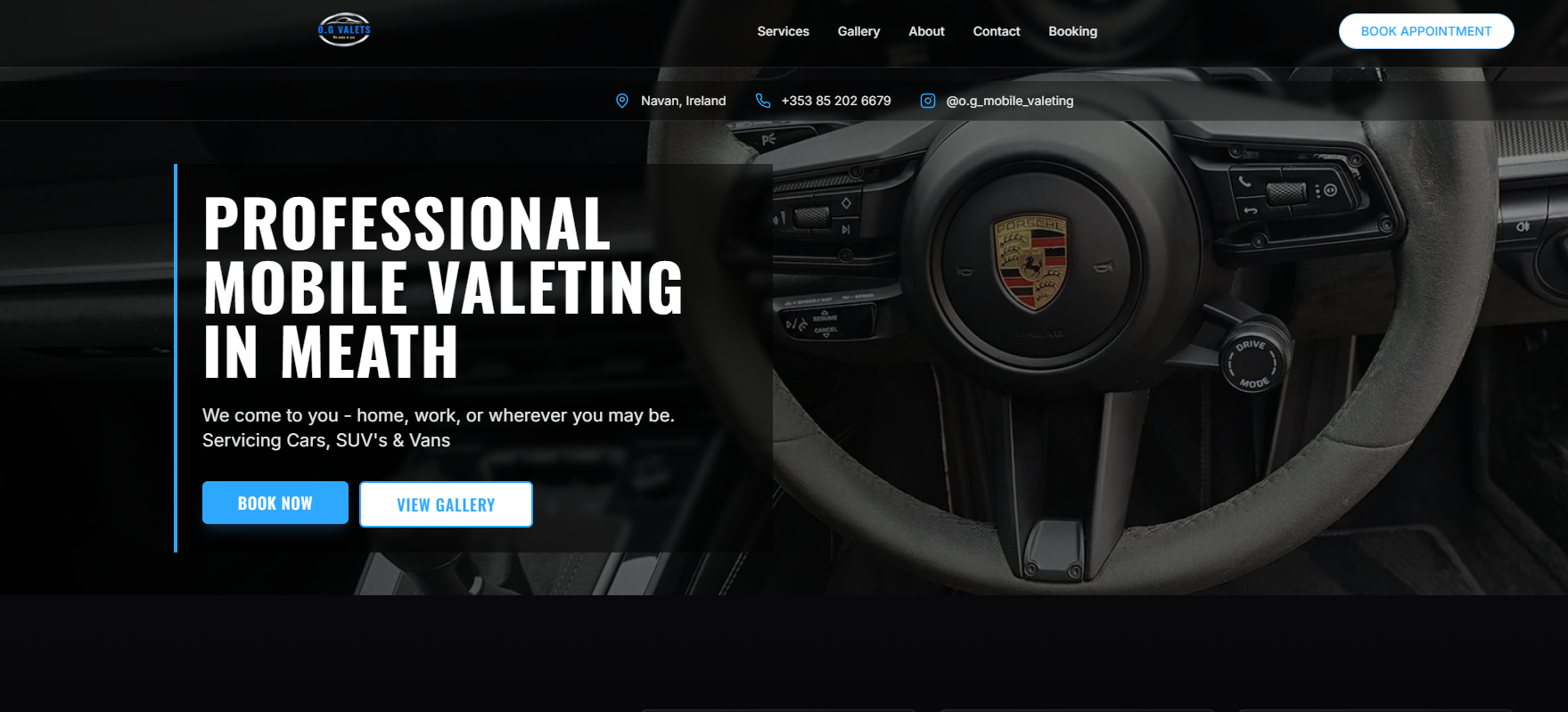 OG Mobile Valeting website preview